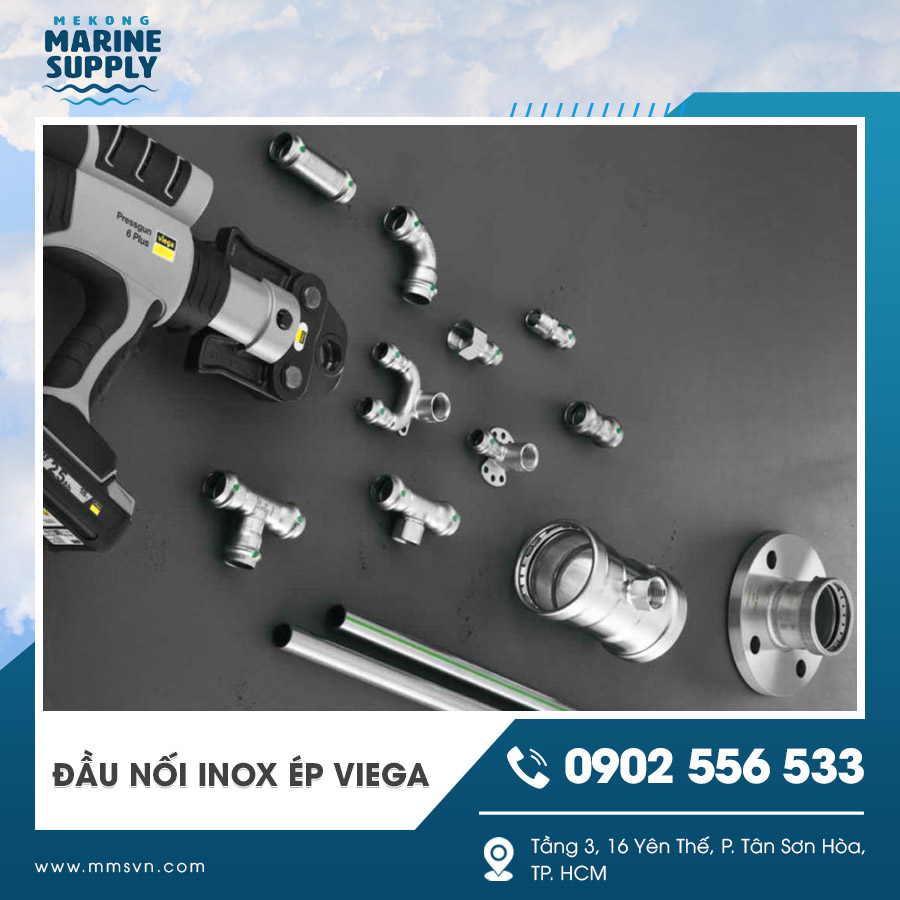 Phụ kiện đầu nối inox ép Viega chất lượng cao
