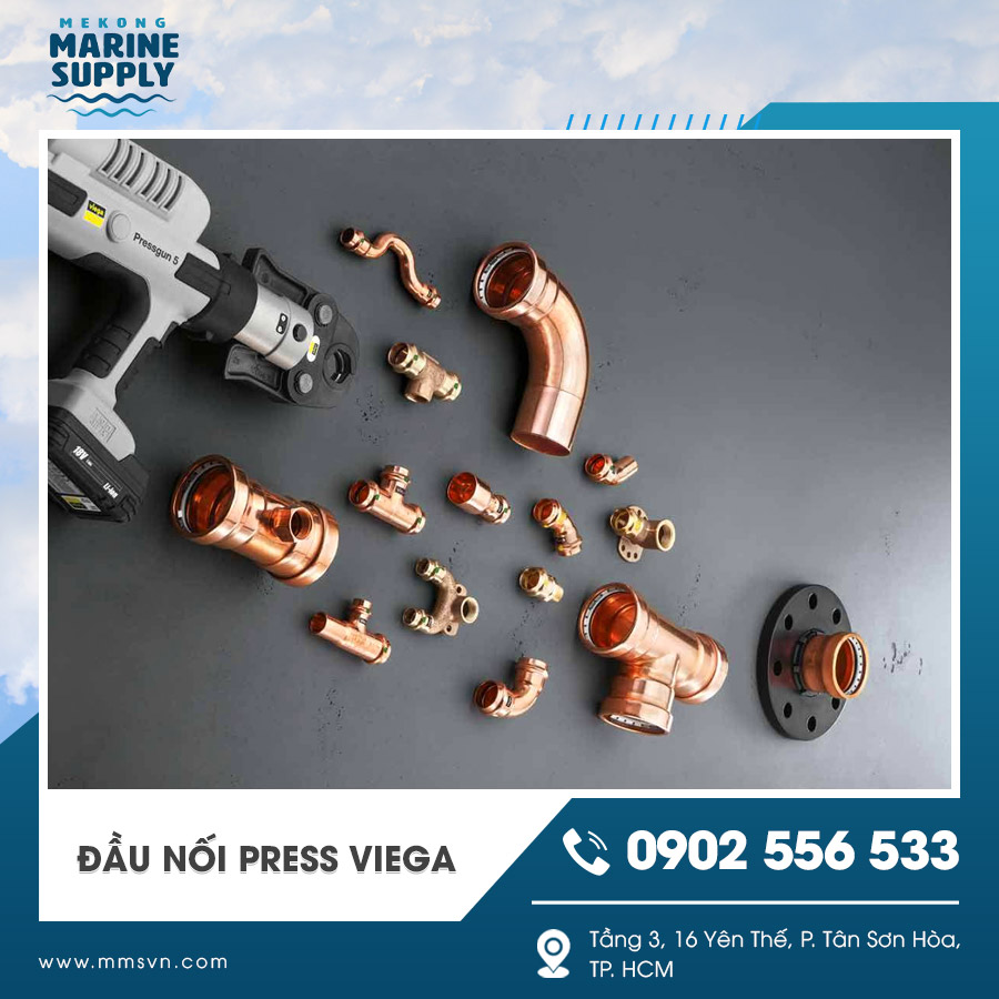 Đầu nối Press Viega chính hãng nhập khẩu từ Đức