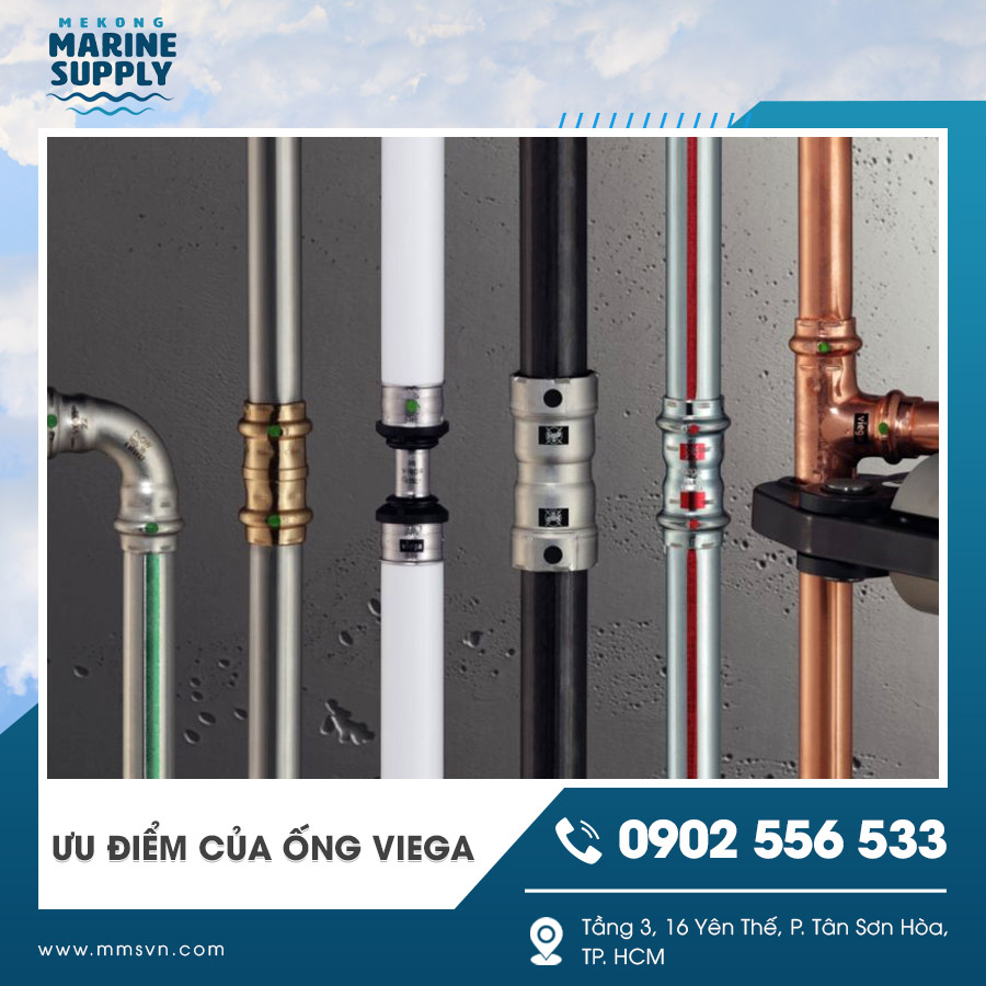 Ống Viega chính hãng với độ bền và khả năng chịu áp lực cao
