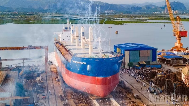 Con tàu 45.000DWT số 2 được triển khai trong giai đoạn Công ty Đóng tàu Hạ Long gặp rất nhiều khó khăn, từ nhân sự điều hành đến người lao động.